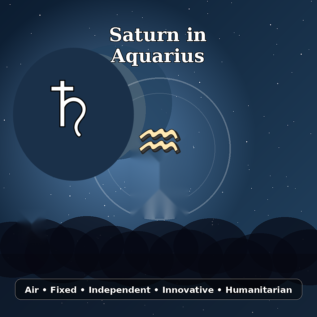Saturn in Aquarius astrology meaning image
