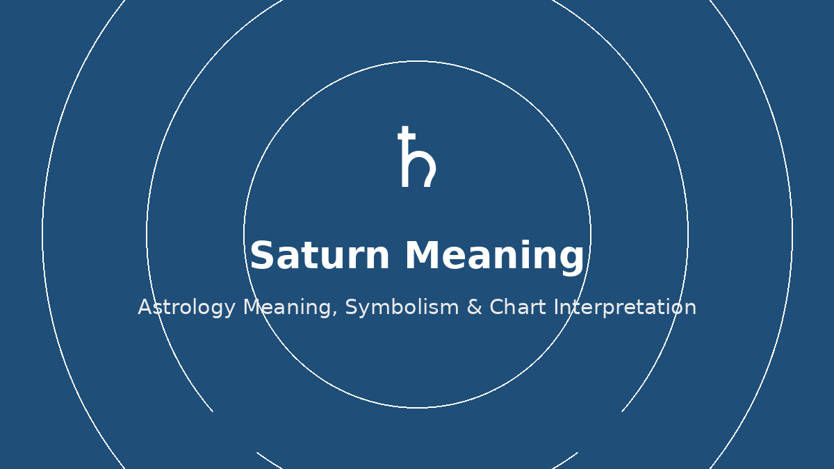 Saturn astrology meaning