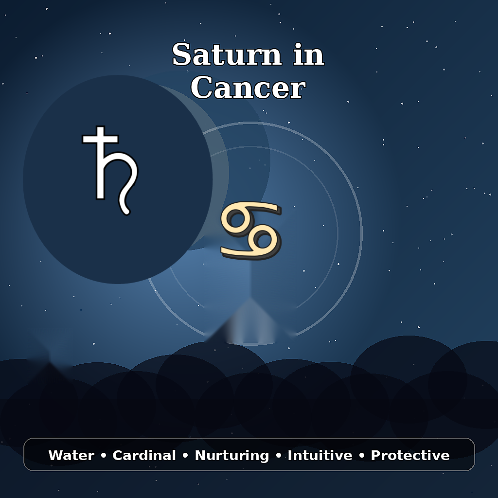 Saturn in Cancer astrology meaning image