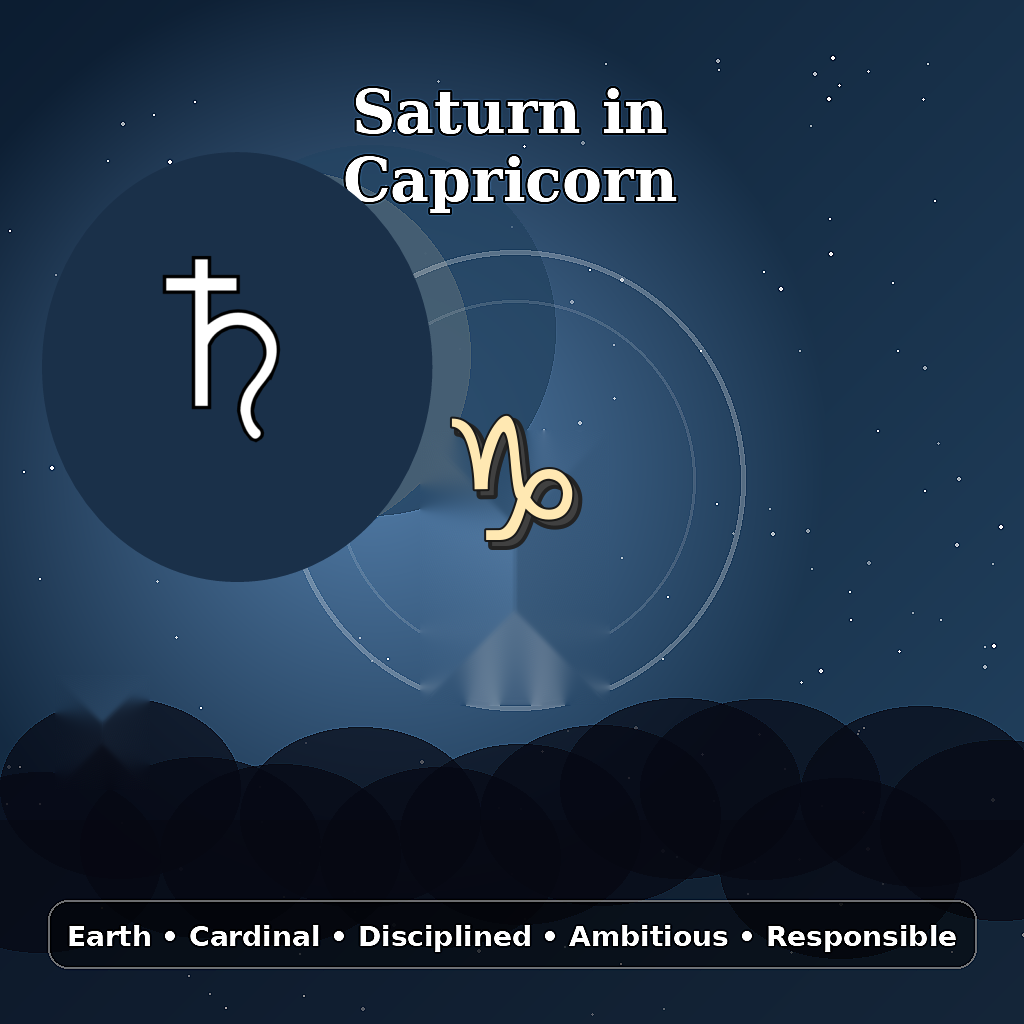 Saturn in Capricorn astrology meaning image