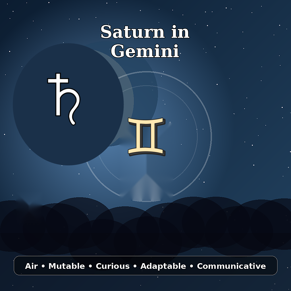 Saturn in Gemini astrology meaning image