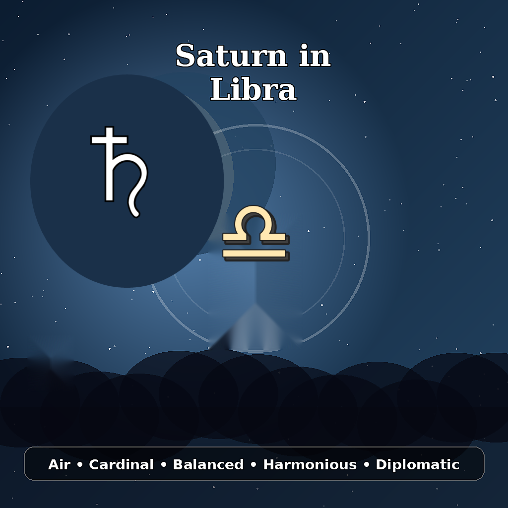 Saturn in Libra astrology meaning image