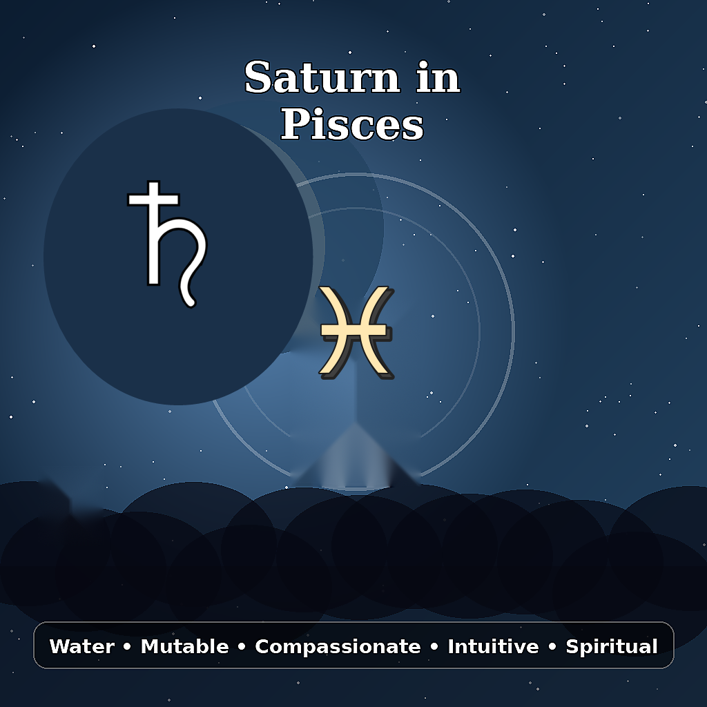 Saturn in Pisces astrology meaning image