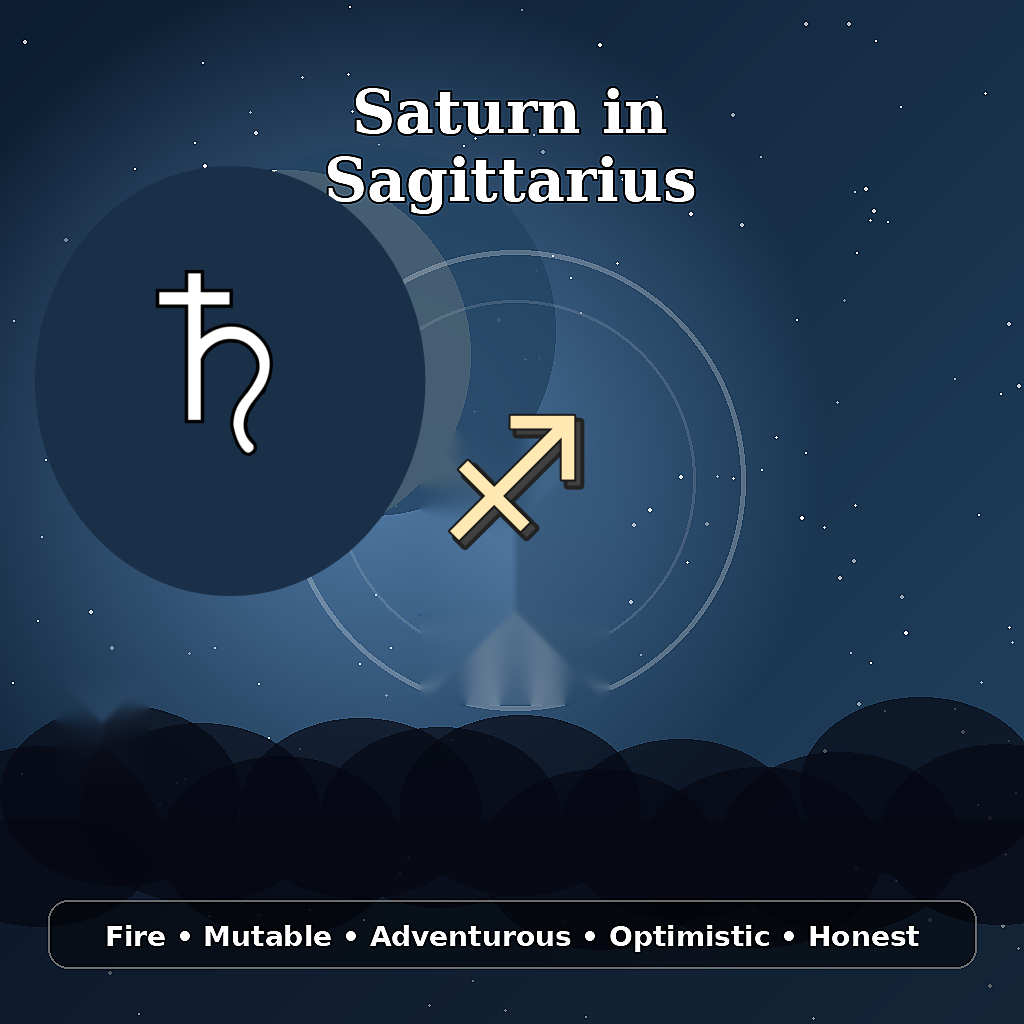 Saturn in Sagittarius astrology meaning image
