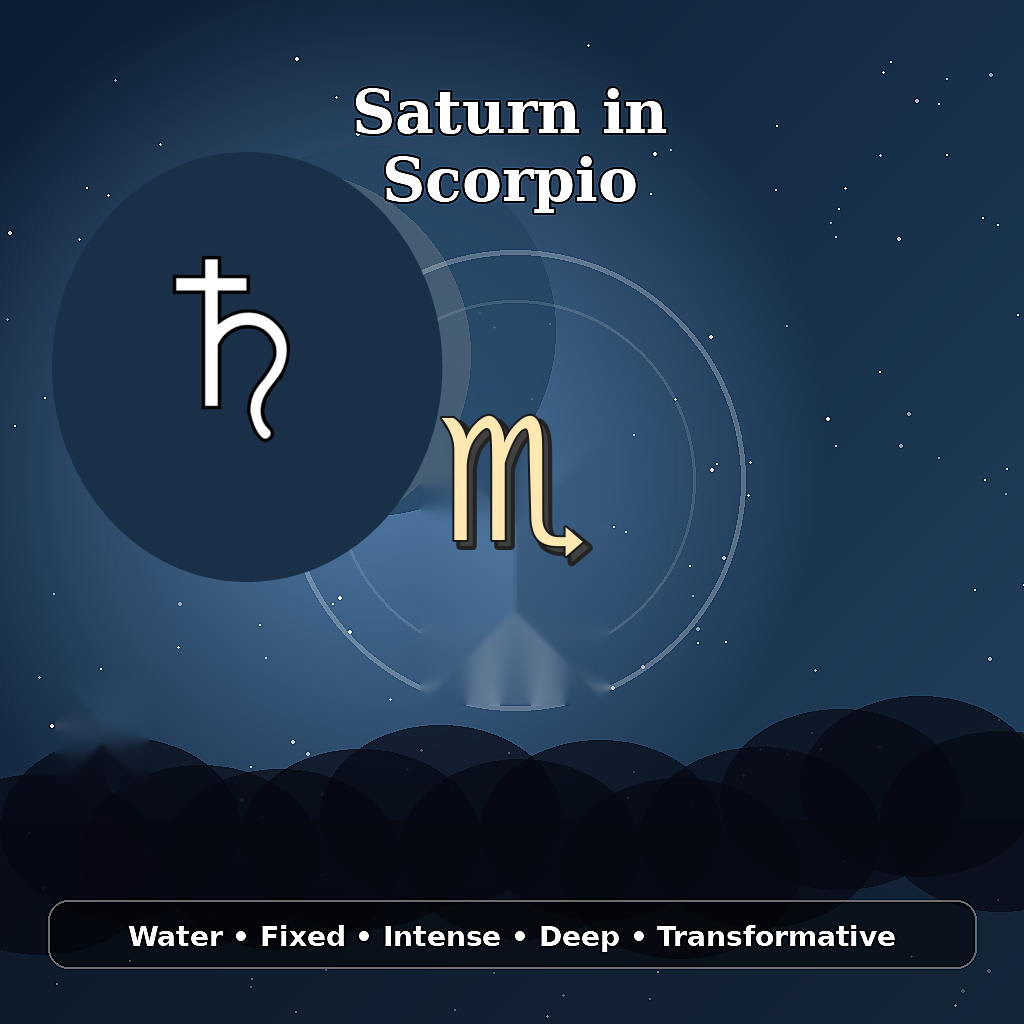 Saturn in Scorpio astrology meaning image
