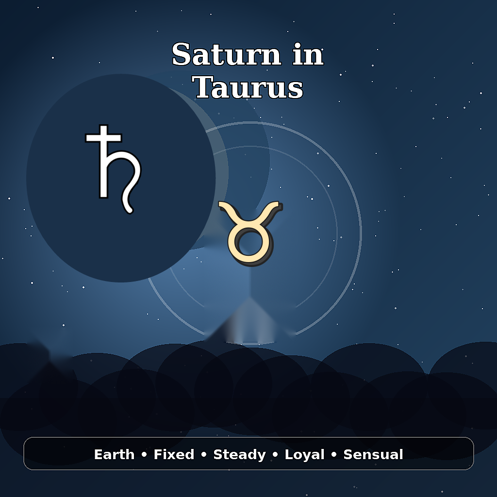 Saturn in Taurus astrology meaning image