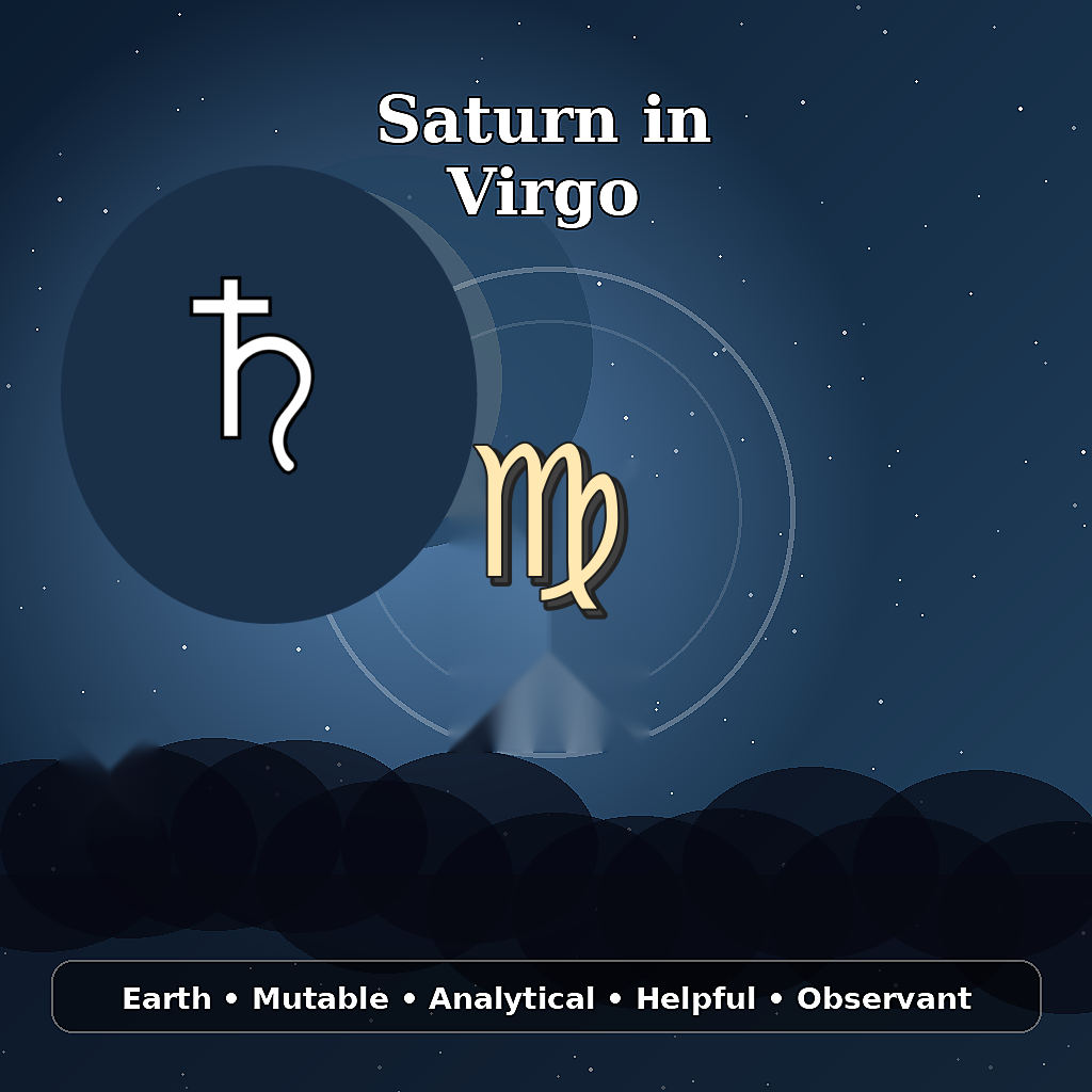 Saturn in Virgo astrology meaning image