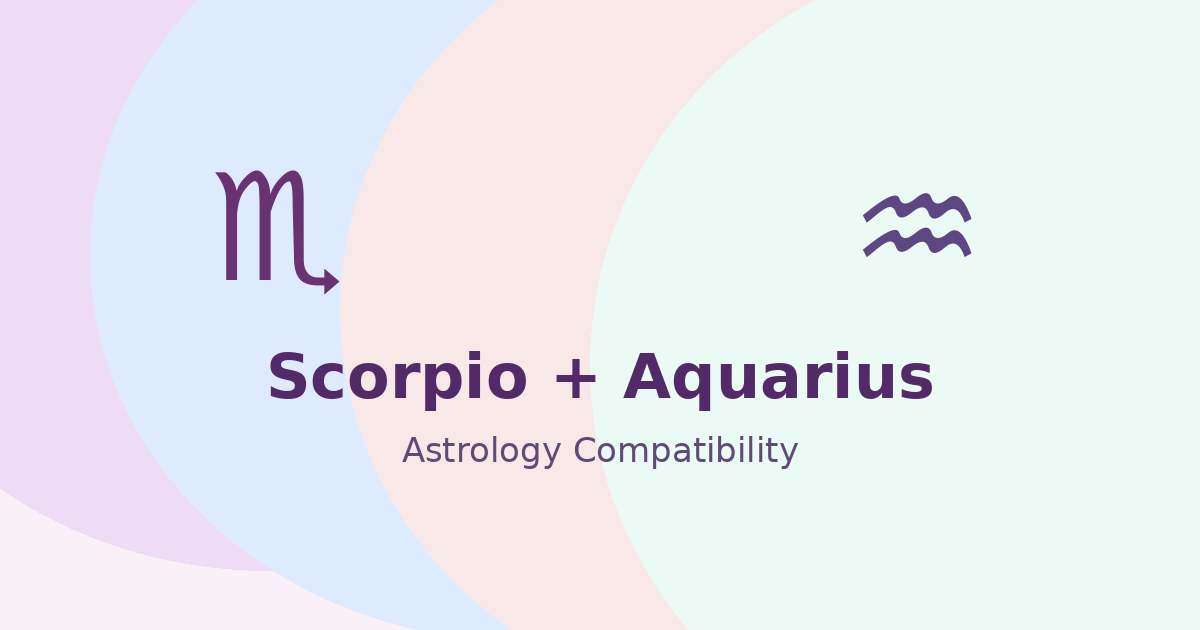 Scorpio and Aquarius Compatibility astrology compatibility image