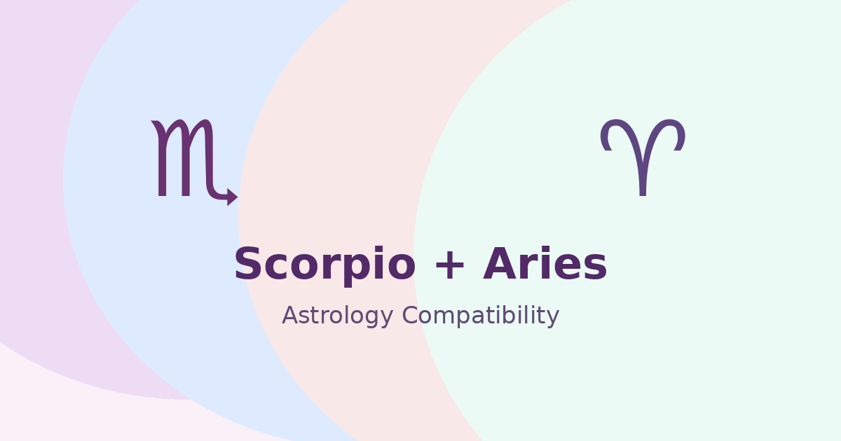 Scorpio and Aries Compatibility astrology compatibility image