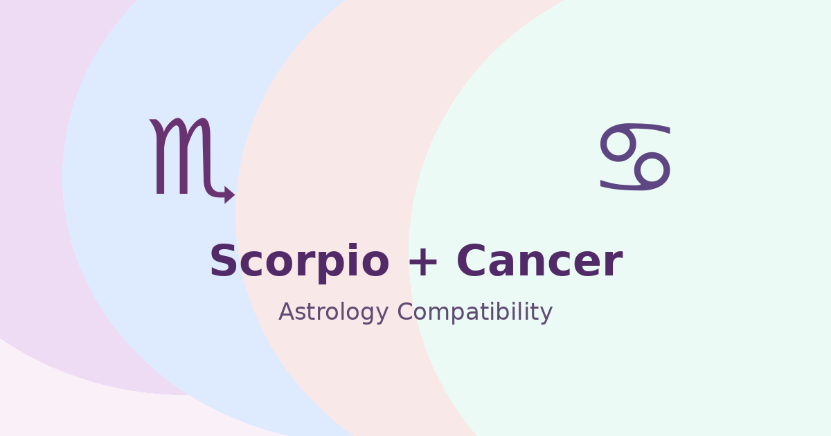 Scorpio and Cancer Compatibility astrology compatibility image