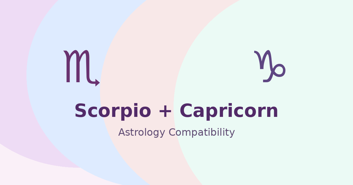 Scorpio and Capricorn Compatibility astrology compatibility image