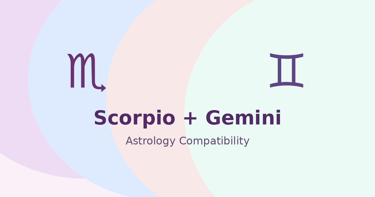 Scorpio and Gemini Compatibility astrology compatibility image