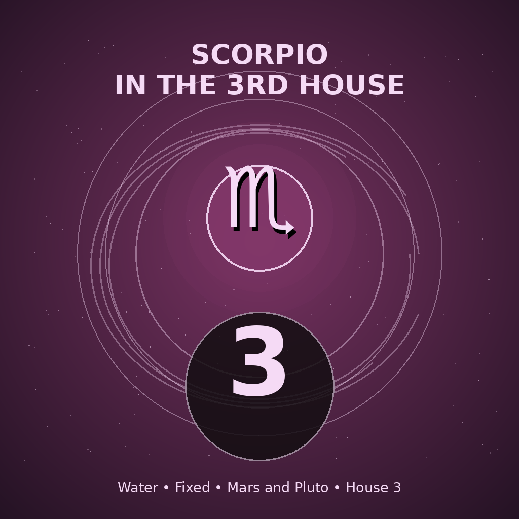 Scorpio in the 3rd House