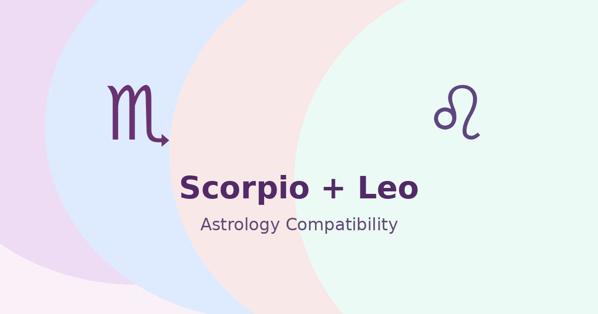 Scorpio and Leo Compatibility astrology compatibility image