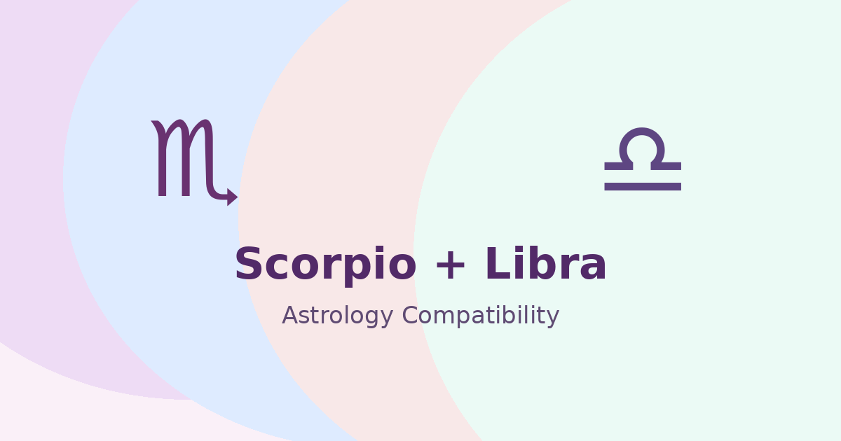 Scorpio and Libra Compatibility astrology compatibility image