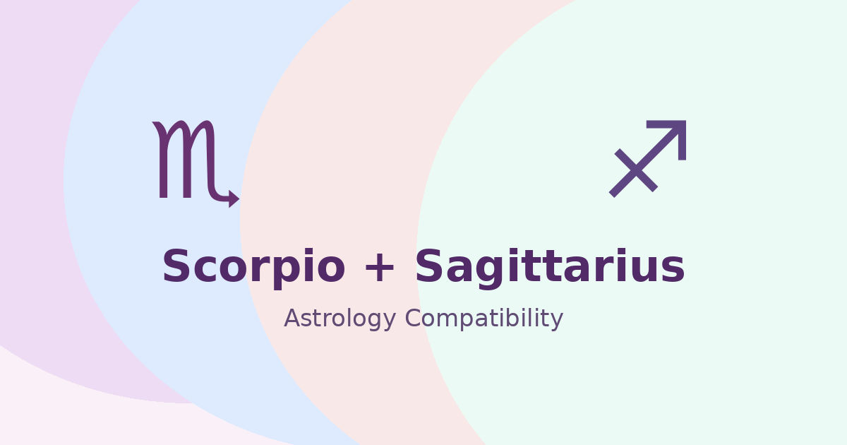 Scorpio and Sagittarius Compatibility astrology compatibility image