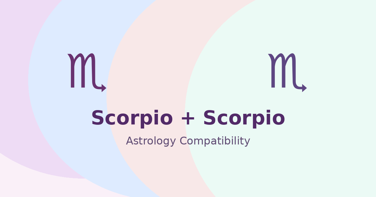 Scorpio and Scorpio Compatibility astrology compatibility image