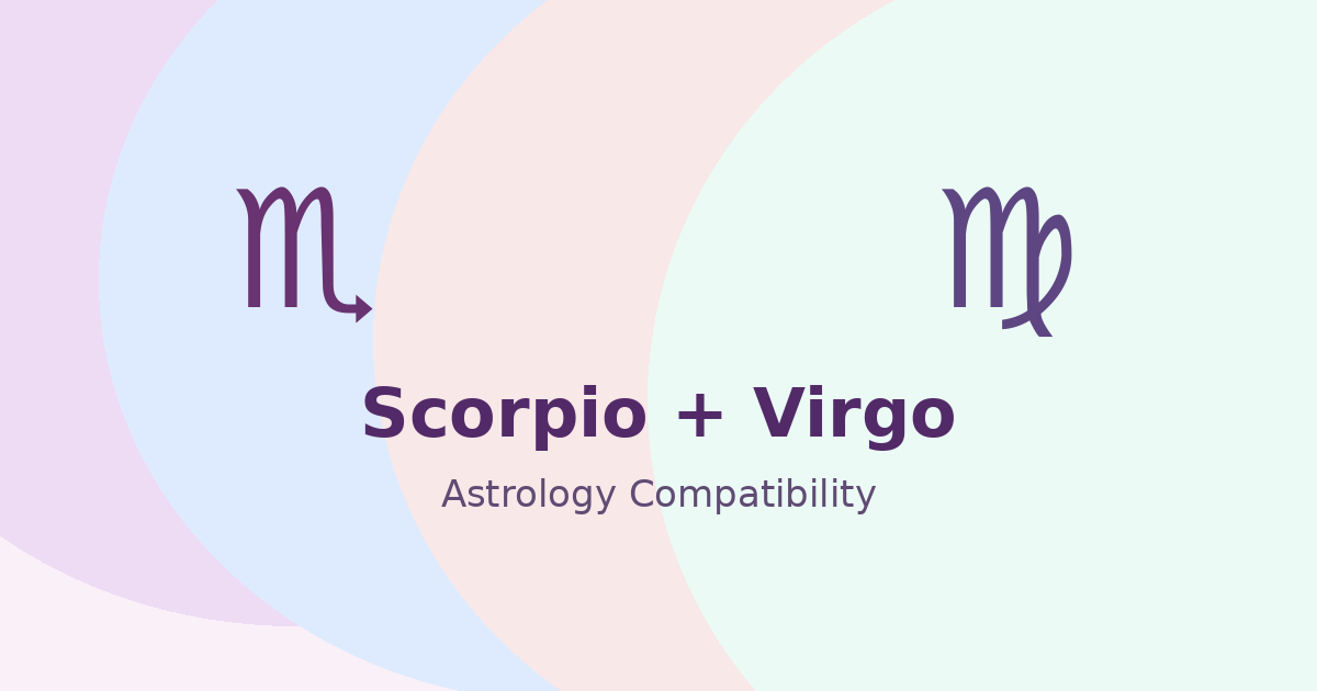 Scorpio and Virgo Compatibility astrology compatibility image
