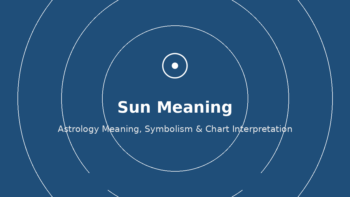 Sun astrology meaning