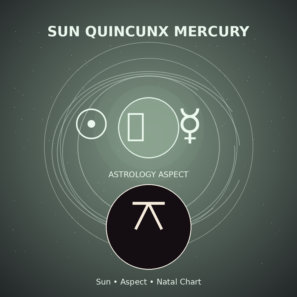 Sun Quincunx Mercury