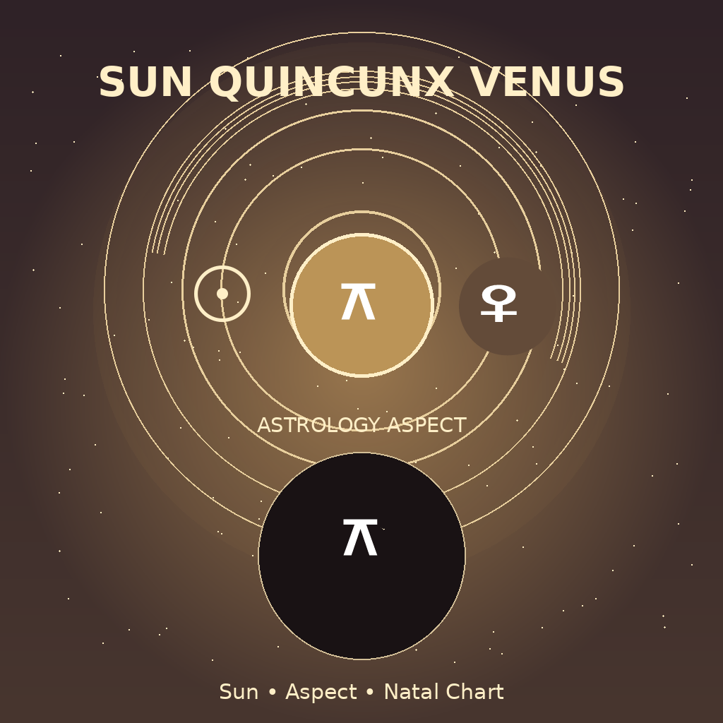 Sun Quincunx Venus