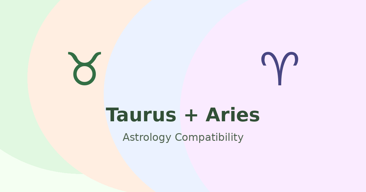 Taurus and Aries Compatibility astrology compatibility image