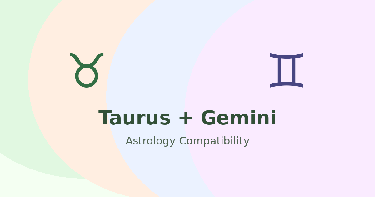 Taurus and Gemini Compatibility astrology compatibility image