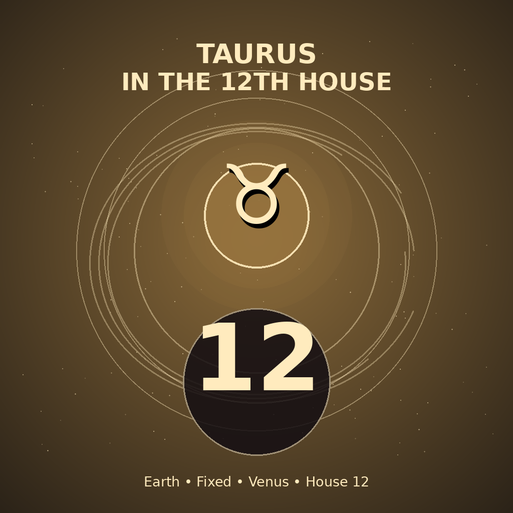 Taurus in the 12th House