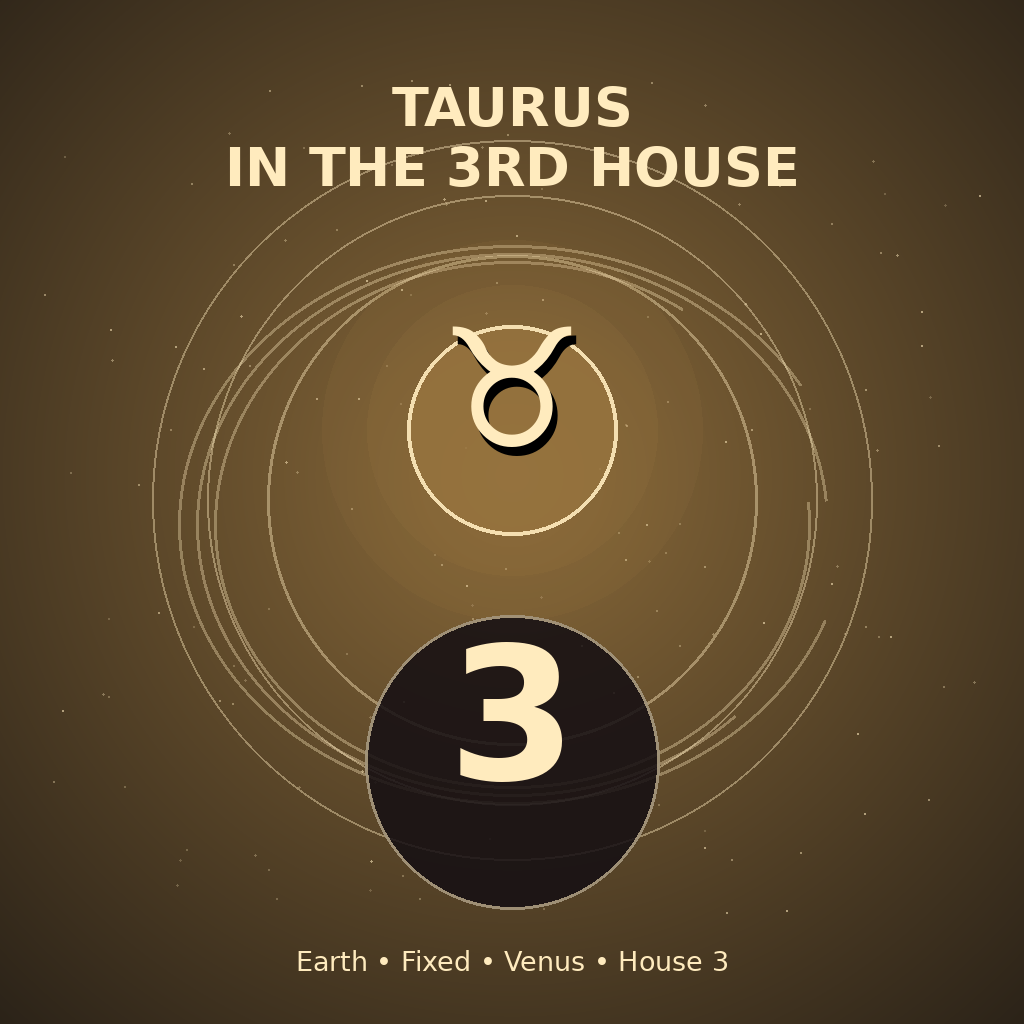Taurus in the 3rd House