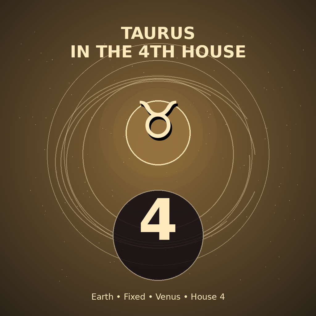 Taurus in the 4th House