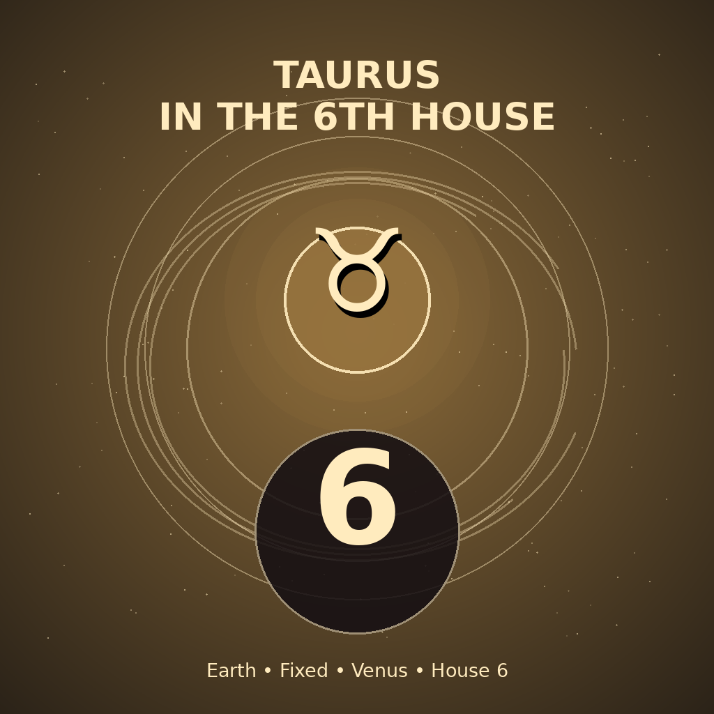 Taurus in the 6th House