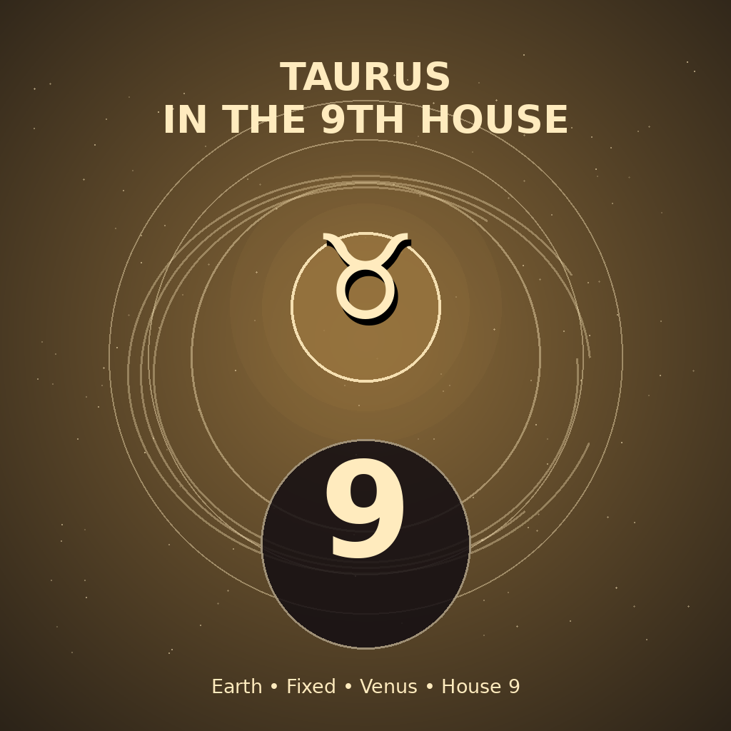Taurus in the 9th House