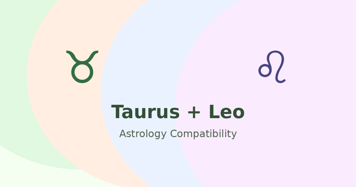 Taurus and Leo Compatibility astrology compatibility image