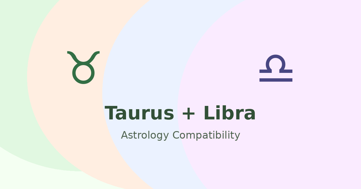 Taurus and Libra Compatibility astrology compatibility image