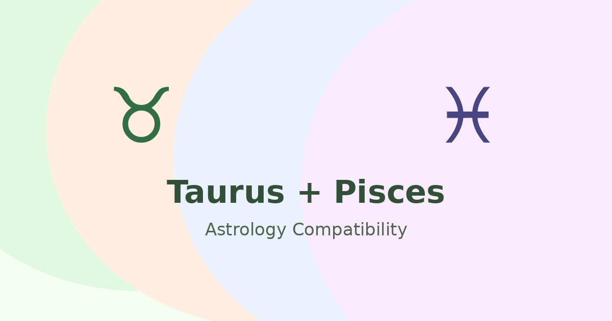 Taurus and Pisces Compatibility astrology compatibility image
