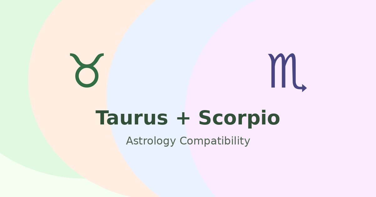 Taurus and Scorpio Compatibility astrology compatibility image