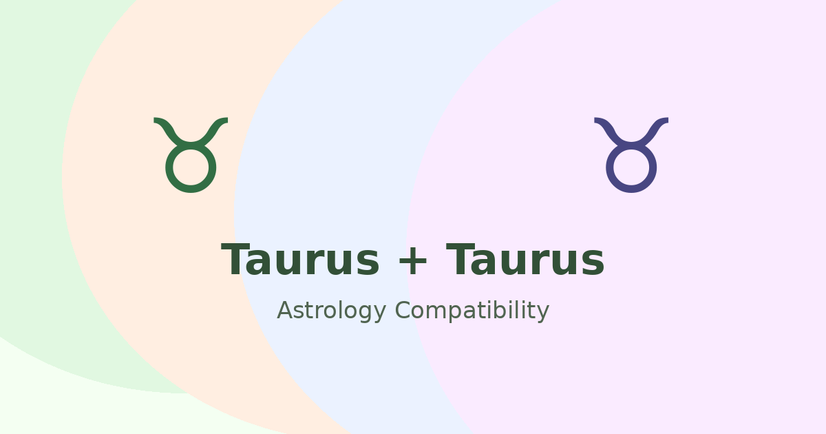 Taurus and Taurus Compatibility astrology compatibility image