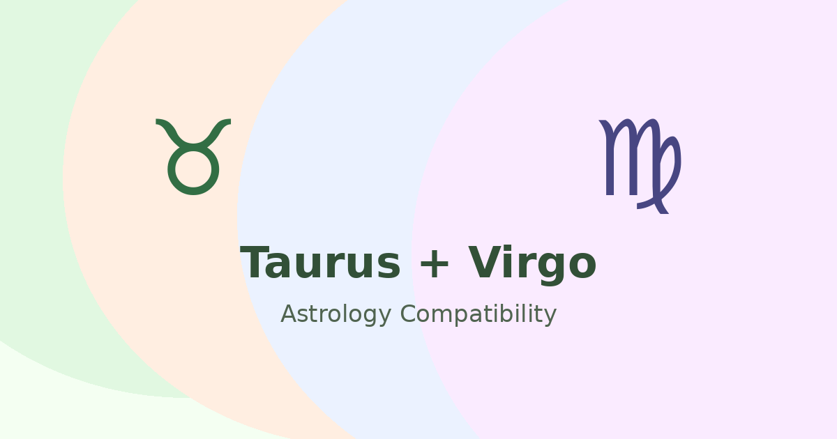 Taurus and Virgo Compatibility astrology compatibility image