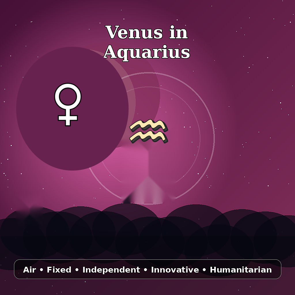 Venus in Aquarius astrology meaning image