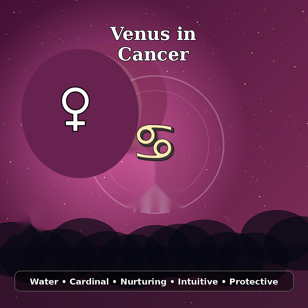 Venus in Cancer astrology meaning image