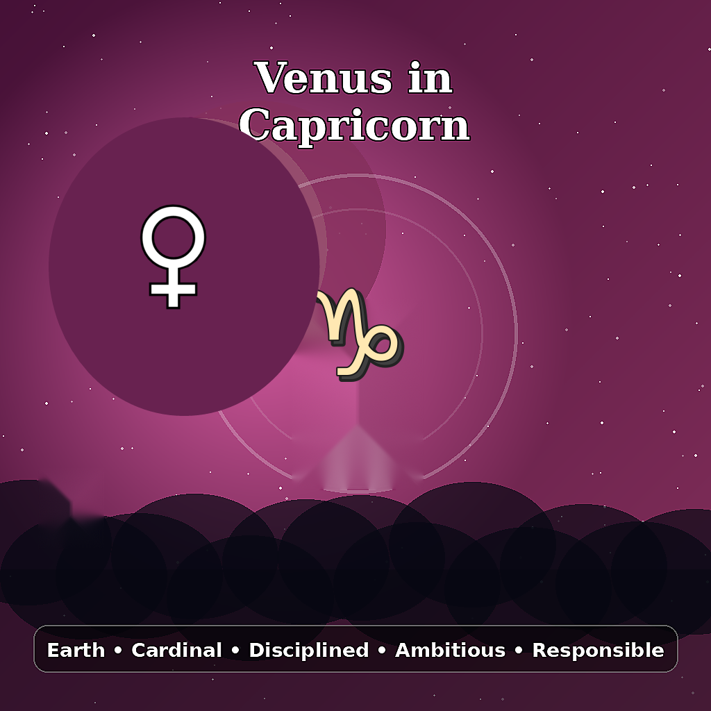 Venus in Capricorn astrology meaning image