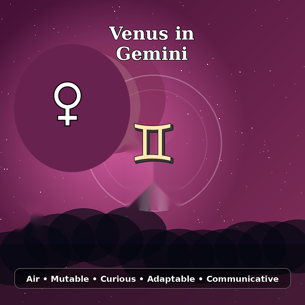 Venus in Gemini astrology meaning image
