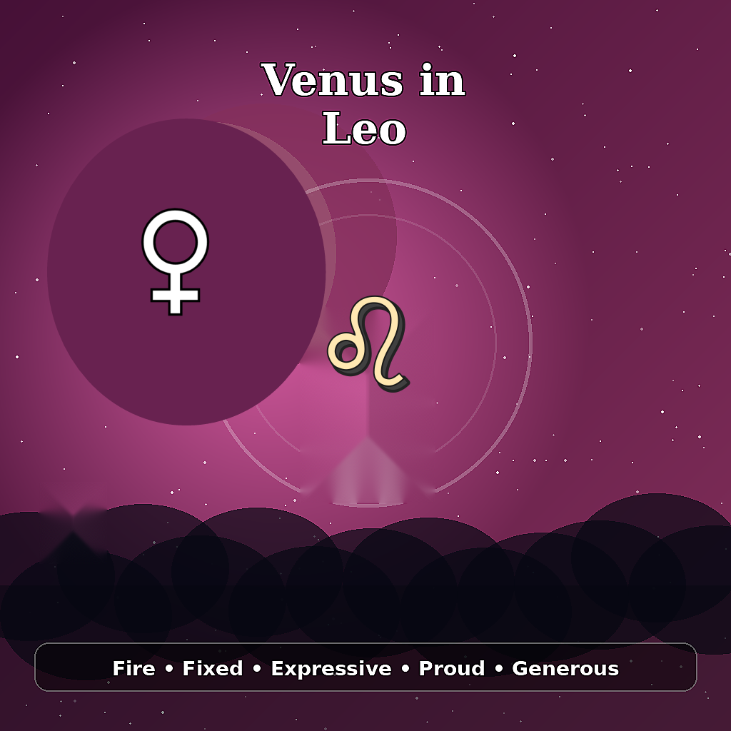 Venus in Leo astrology meaning image