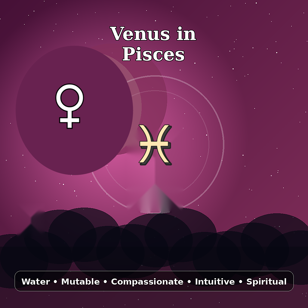 Venus in Pisces astrology meaning image