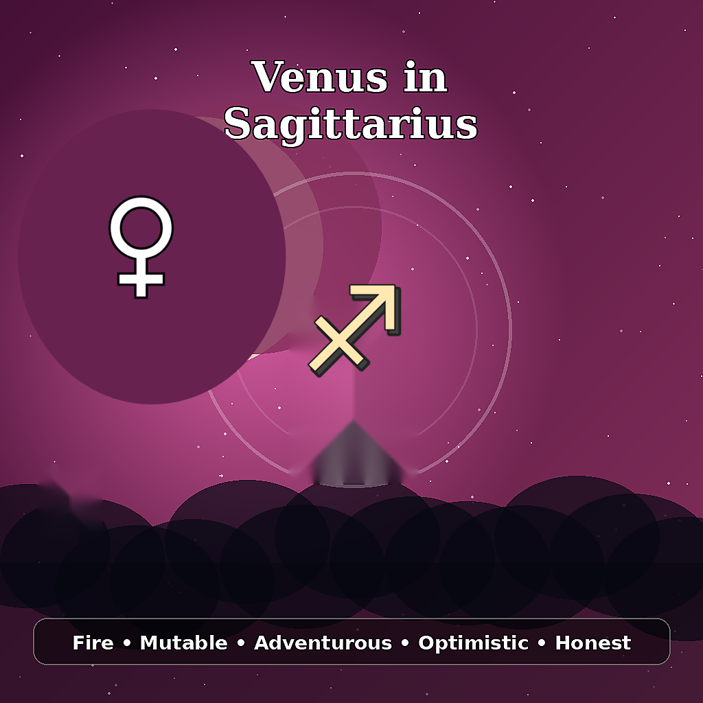 Venus in Sagittarius astrology meaning image