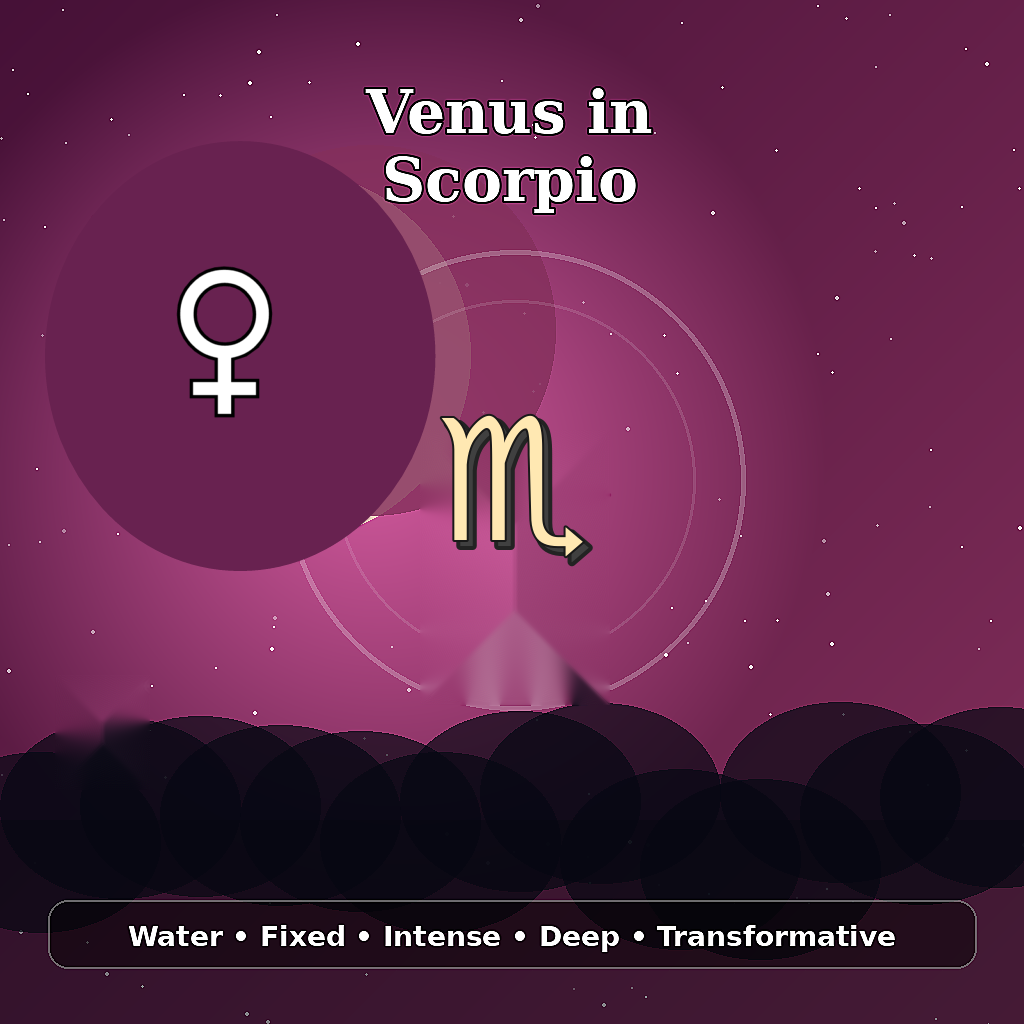Venus in Scorpio astrology meaning image