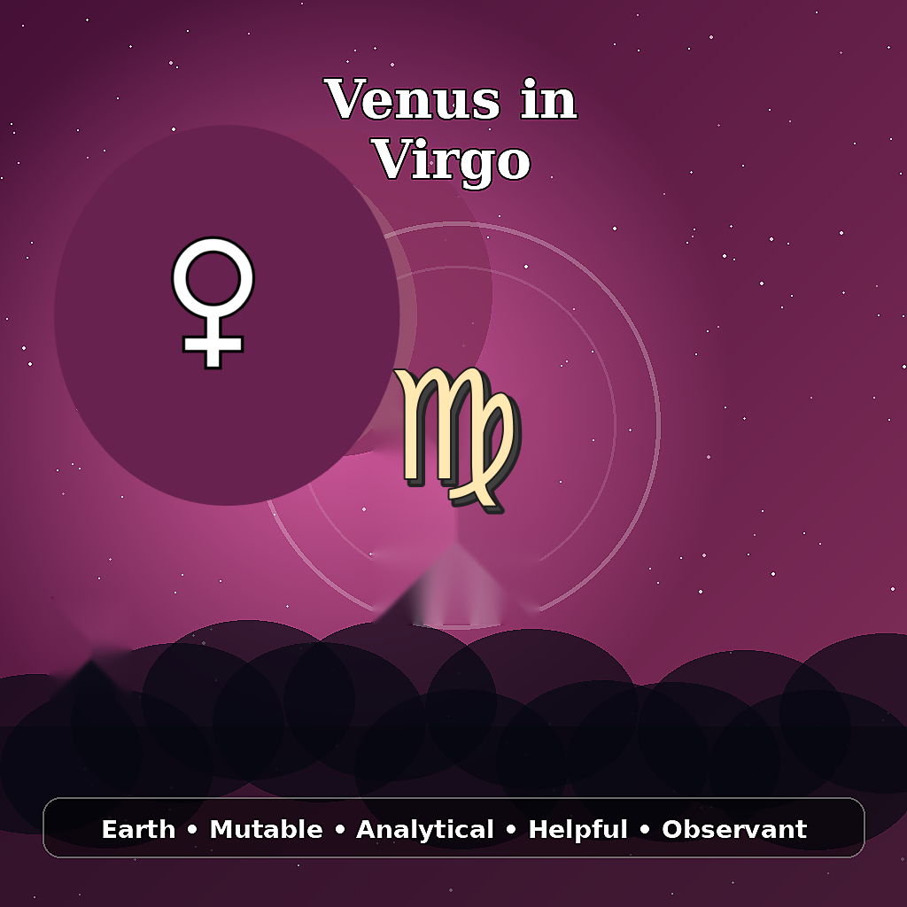 Venus in Virgo astrology meaning image