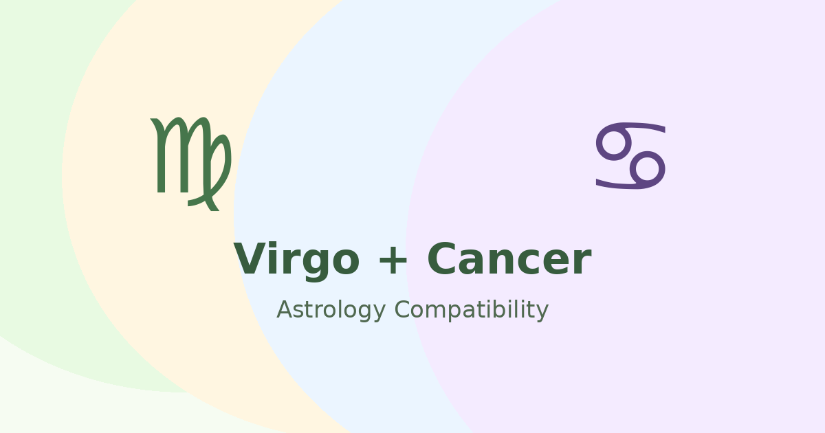 Virgo and Cancer Compatibility astrology compatibility image