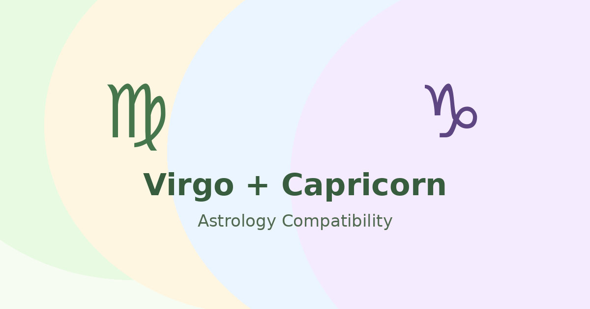 Virgo and Capricorn Compatibility astrology compatibility image