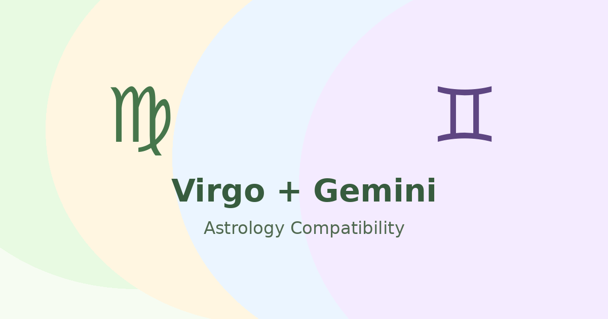 Virgo and Gemini Compatibility astrology compatibility image